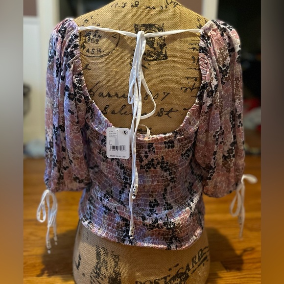 NWT Free People Smocked Top - Picture 2 of 8